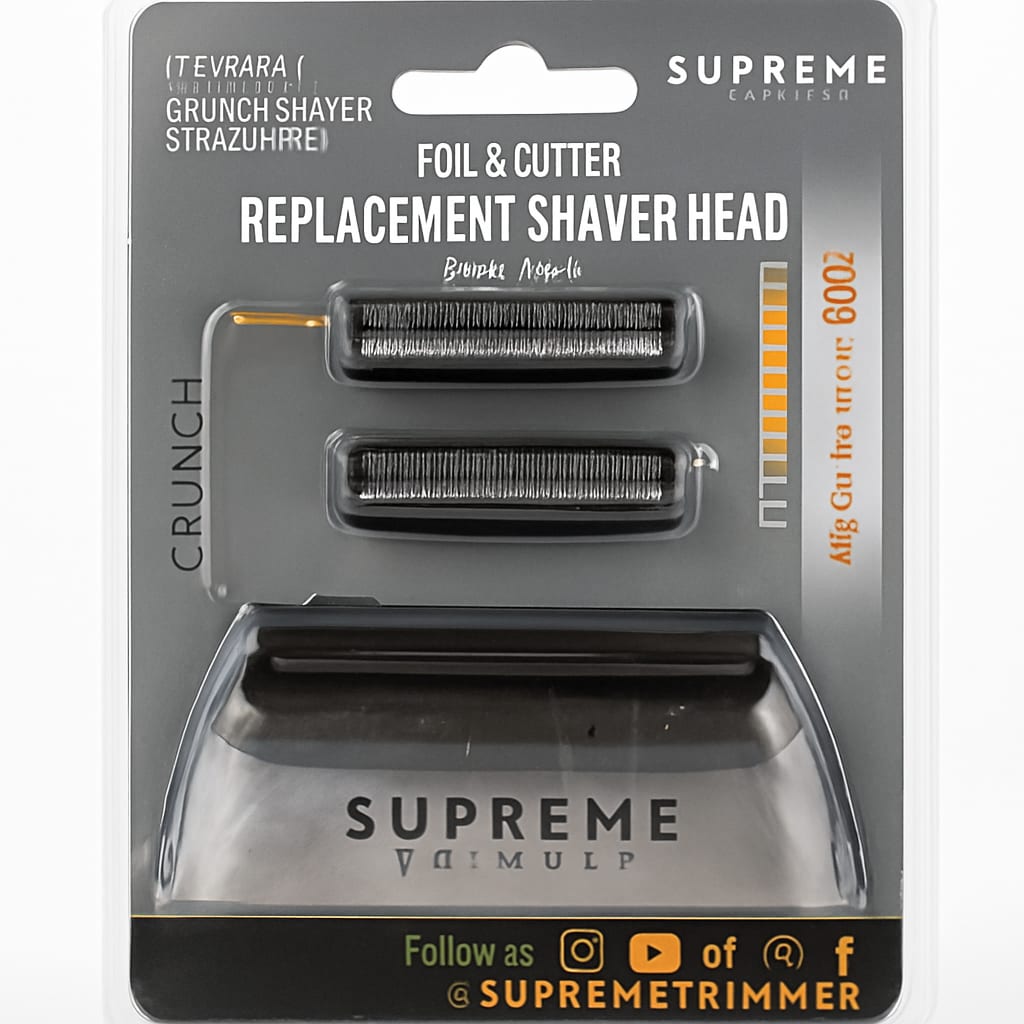 Supreme Trimmer Replacement Shaver Head for Crunch Shaver STF602/Gray