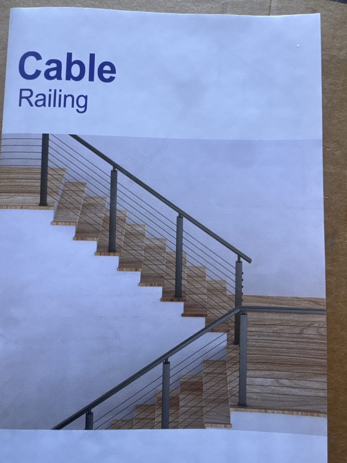 36" Complete Set Cable Railing Post Kits, Swageless Cable Rail System Includes 4Pack 35" Level Drilled Posts, 3Pack 4.5FT Cable Handrail W/C
