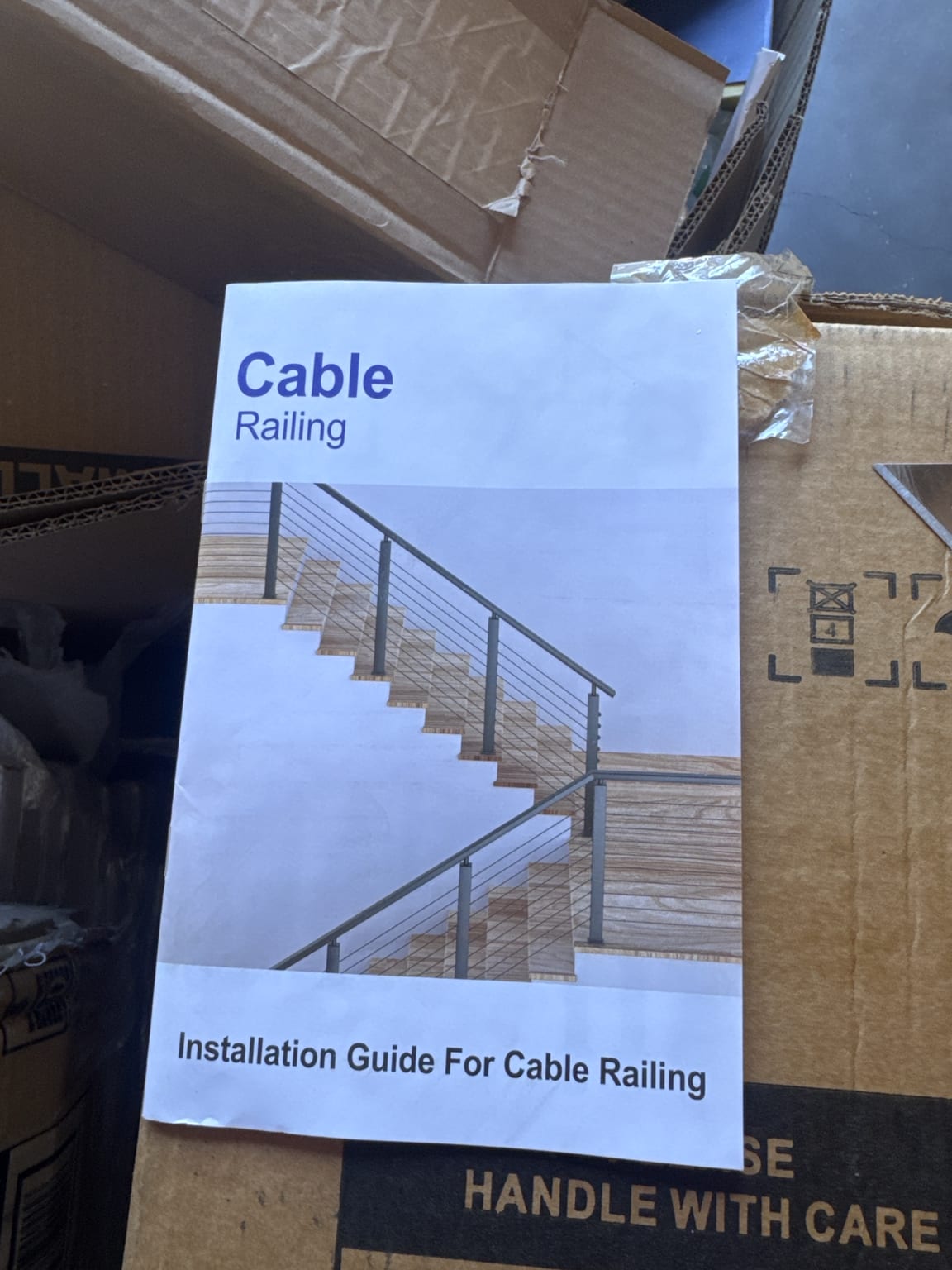 36" Complete Set Cable Railing Post Kits, Swageless Cable Rail System Includes 4Pack 35" Level Drilled Posts, 3Pack 4.5FT Cable Handrail W/C