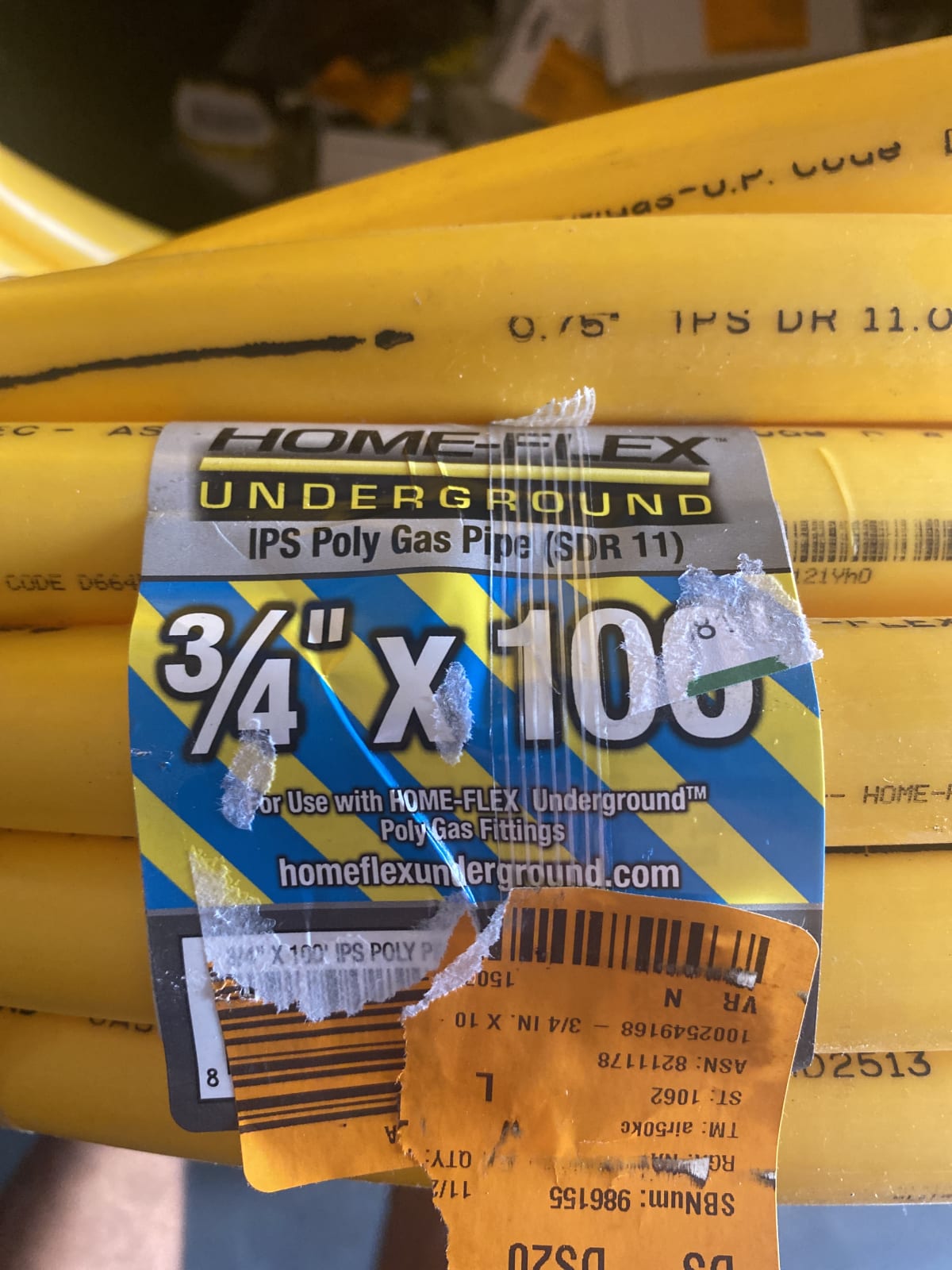 HOME-FLEX 3/4" x 100' IPS Poly Gas Pipe (SDR 11)
