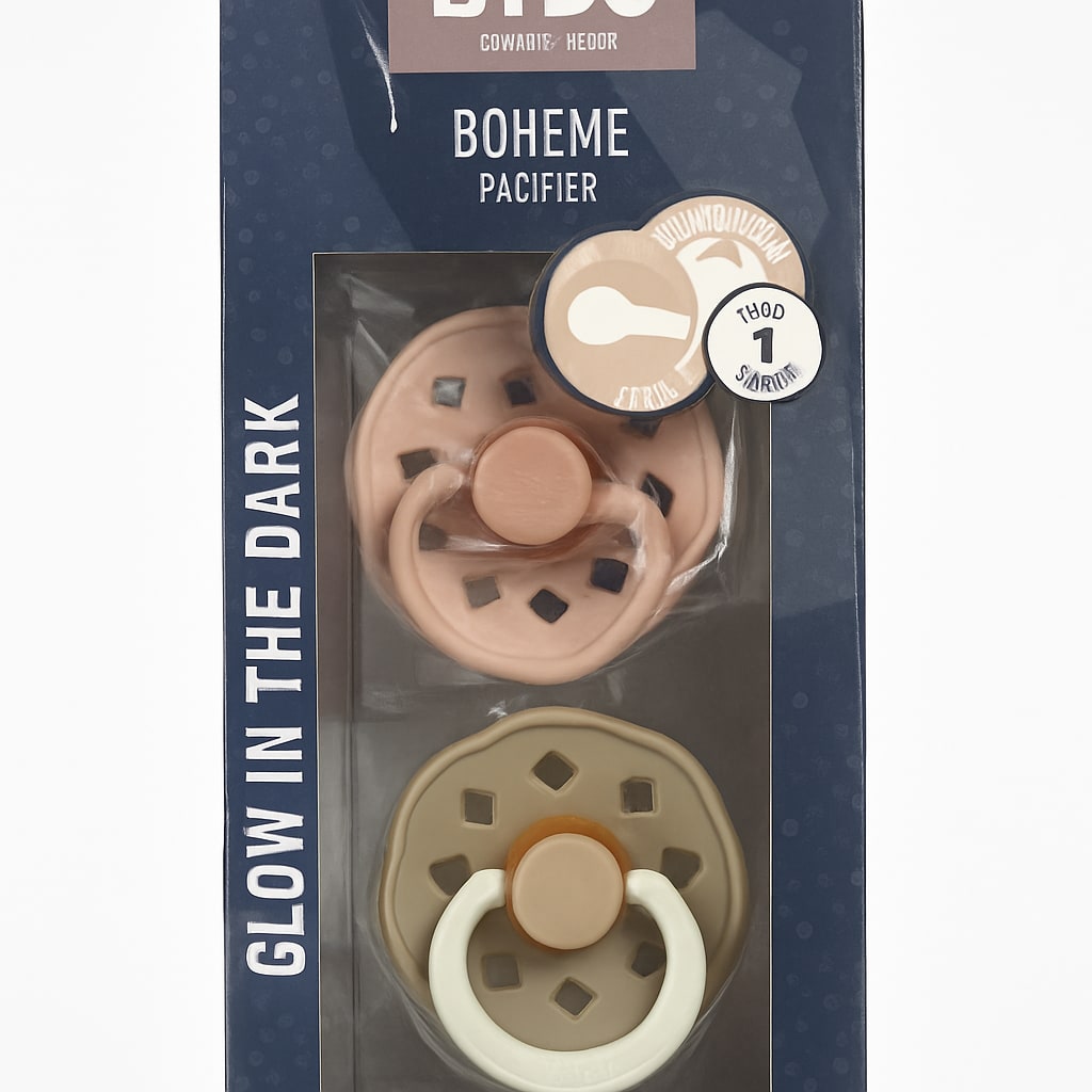 BIBS Boheme Glow in the Dark Pacifier Set - Size 1