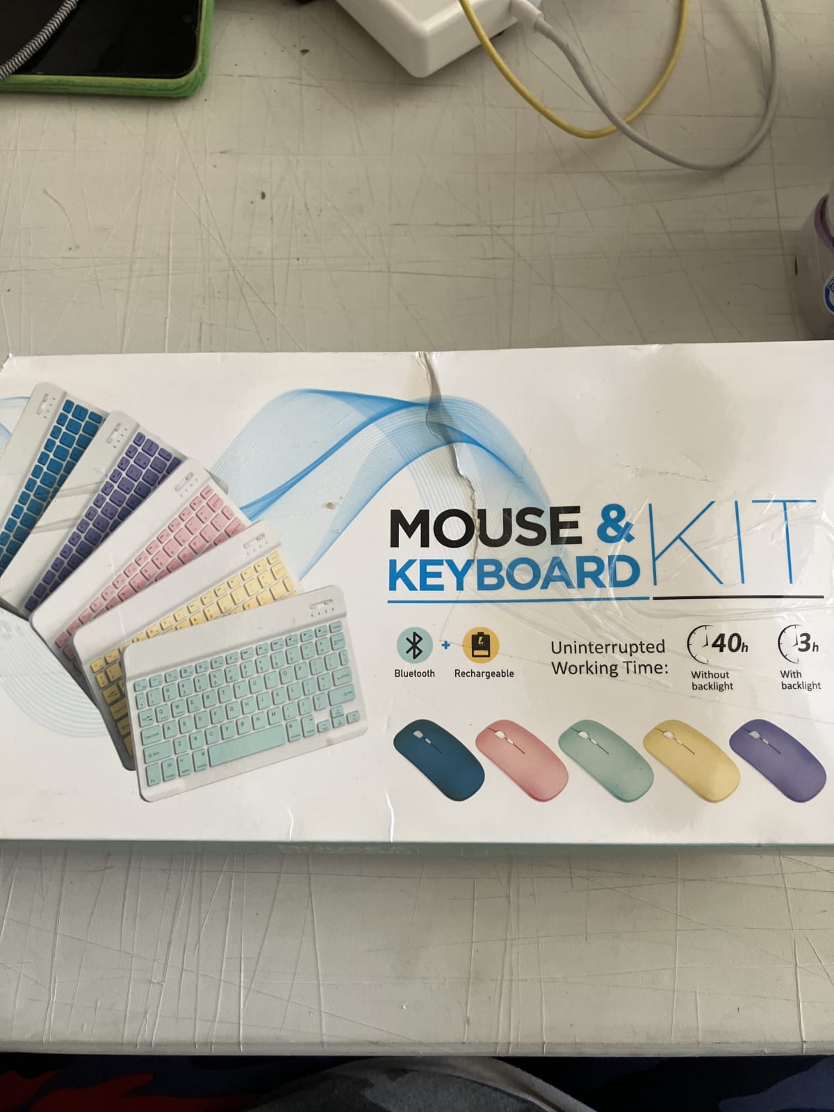 Bluetooth Wireless Mouse and Keyboard Kit - Rechargeable