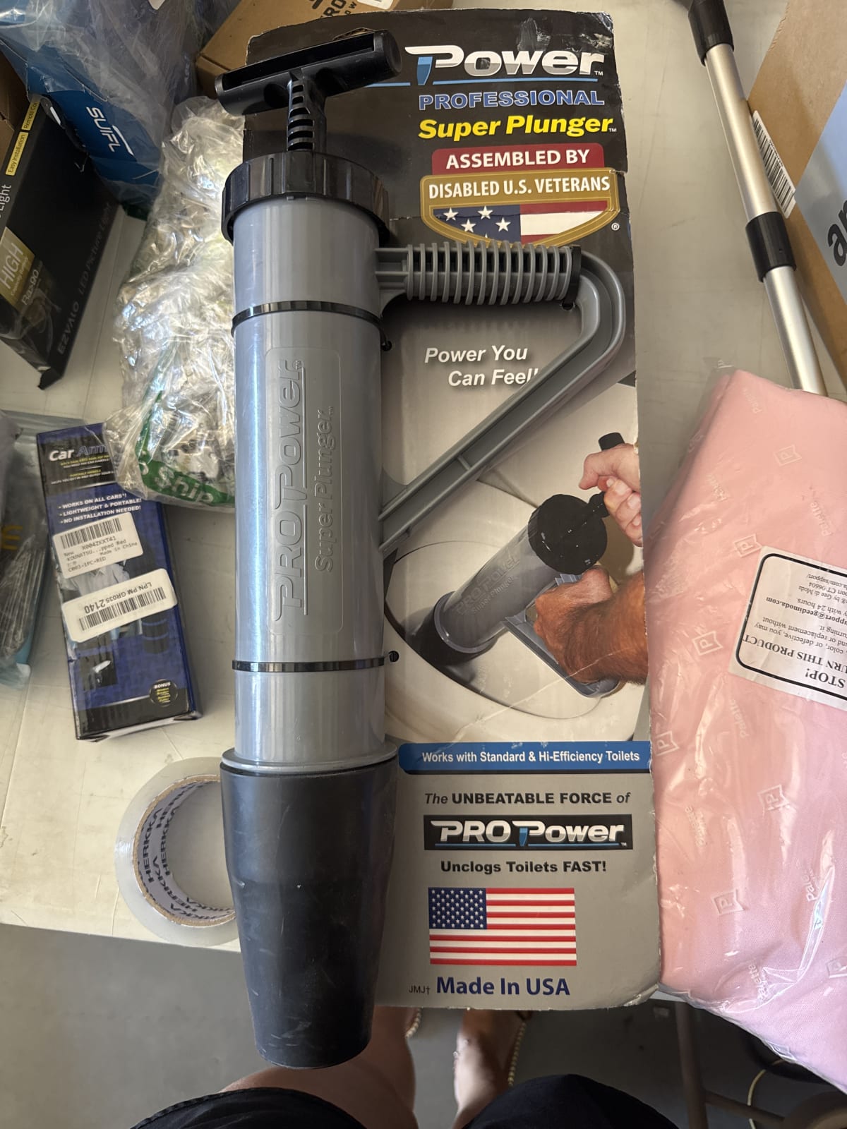 Power Professional Super Plunger - Unclogs Toilets Fast
