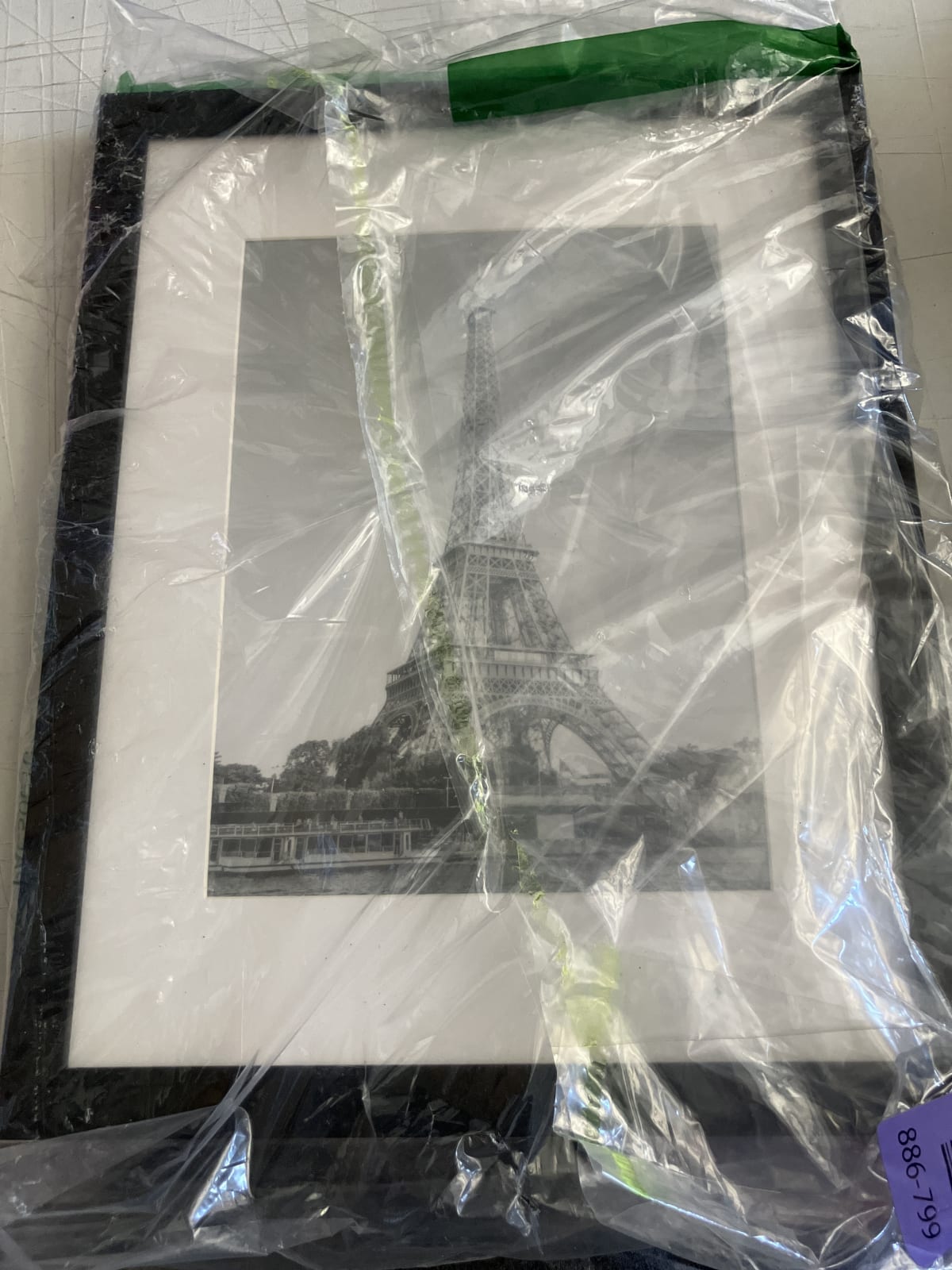 Eiffel Tower Framed Art Print - Black Frame