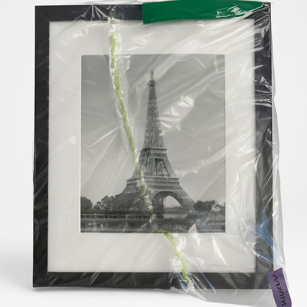 Eiffel Tower Framed Art Print - Black Frame