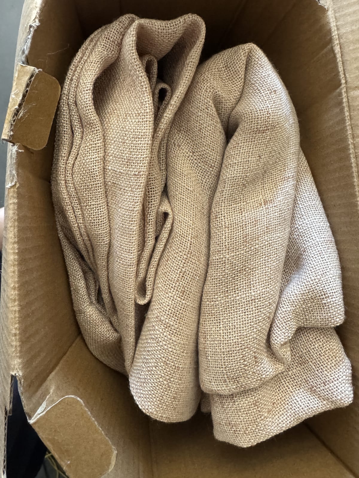 MIULEE Beige Linen Curtains 84 Inch Length 2 Panels for Bedroom Living Room, Soft Linen Textured Window Drapes Semi Sheer Light Filtering Ba