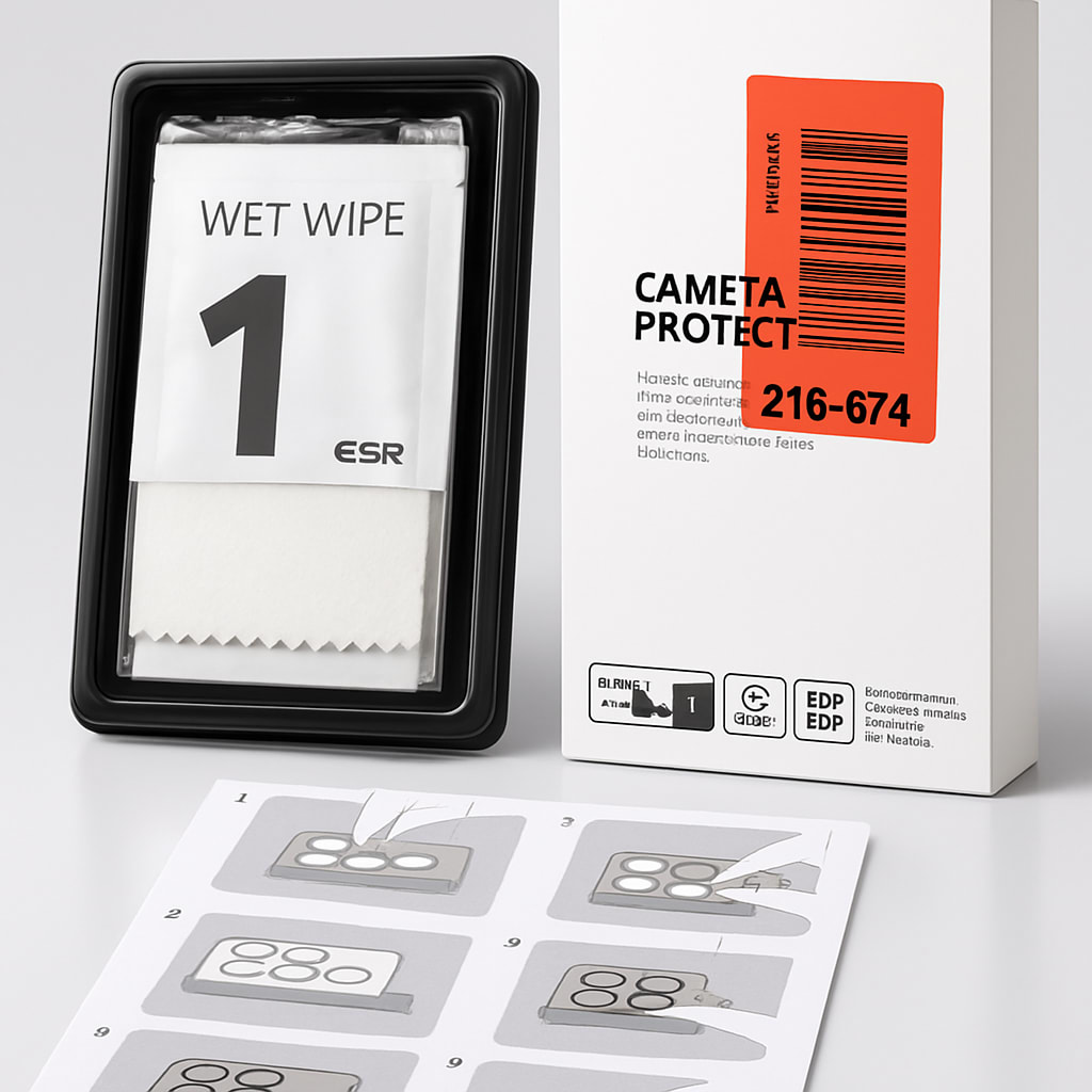 ESR Camera Lens Protector with Wet Wipe - Easy Application