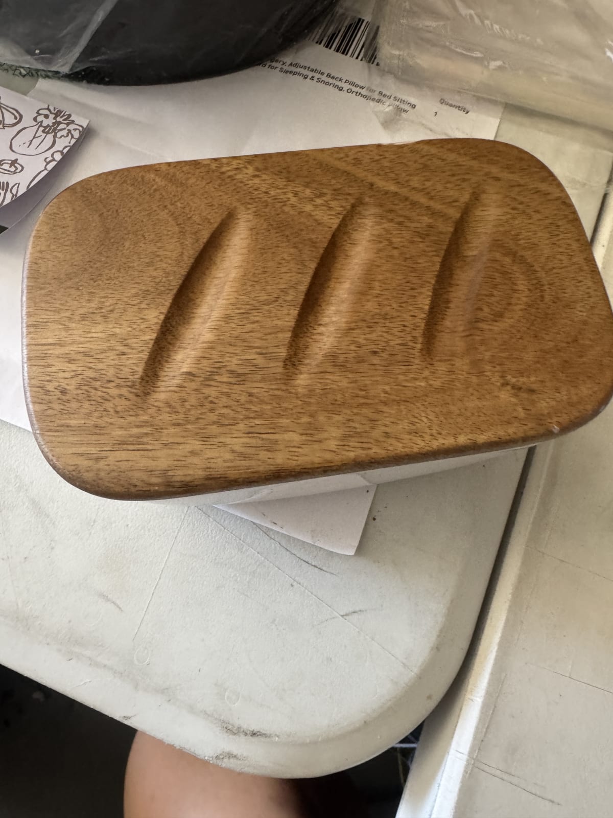 Dowan Ceramic Serving Dish with Wooden Lid
