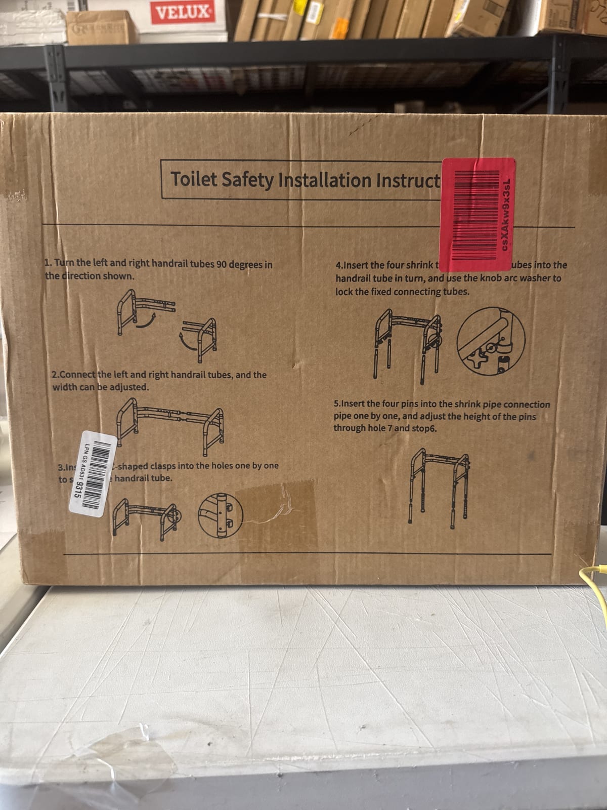 Toilet Safety Rails for Elderly with Handles - Adjustable Support