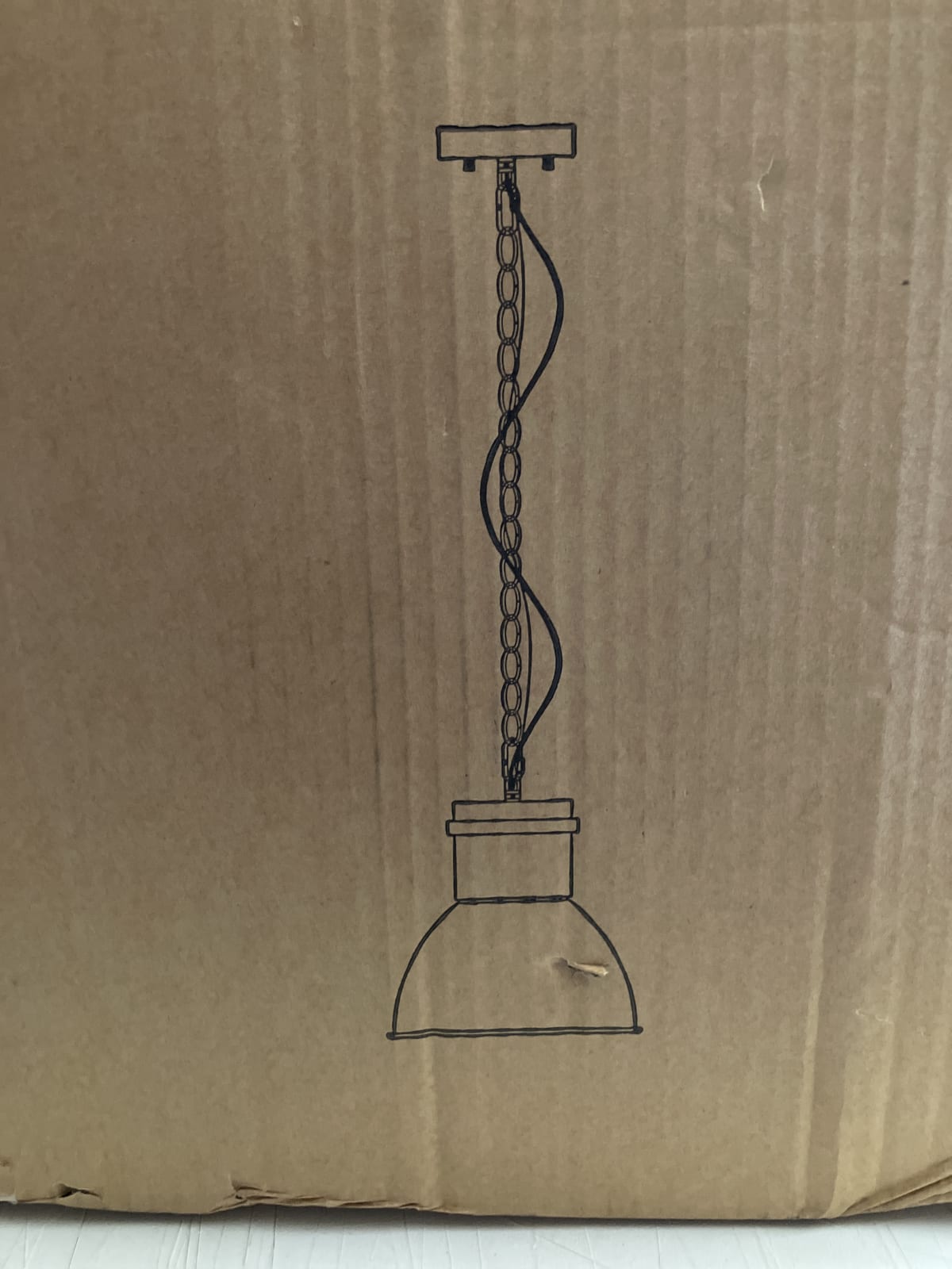BoostArea White Pendant Light - 10.6" Large Metal Shade