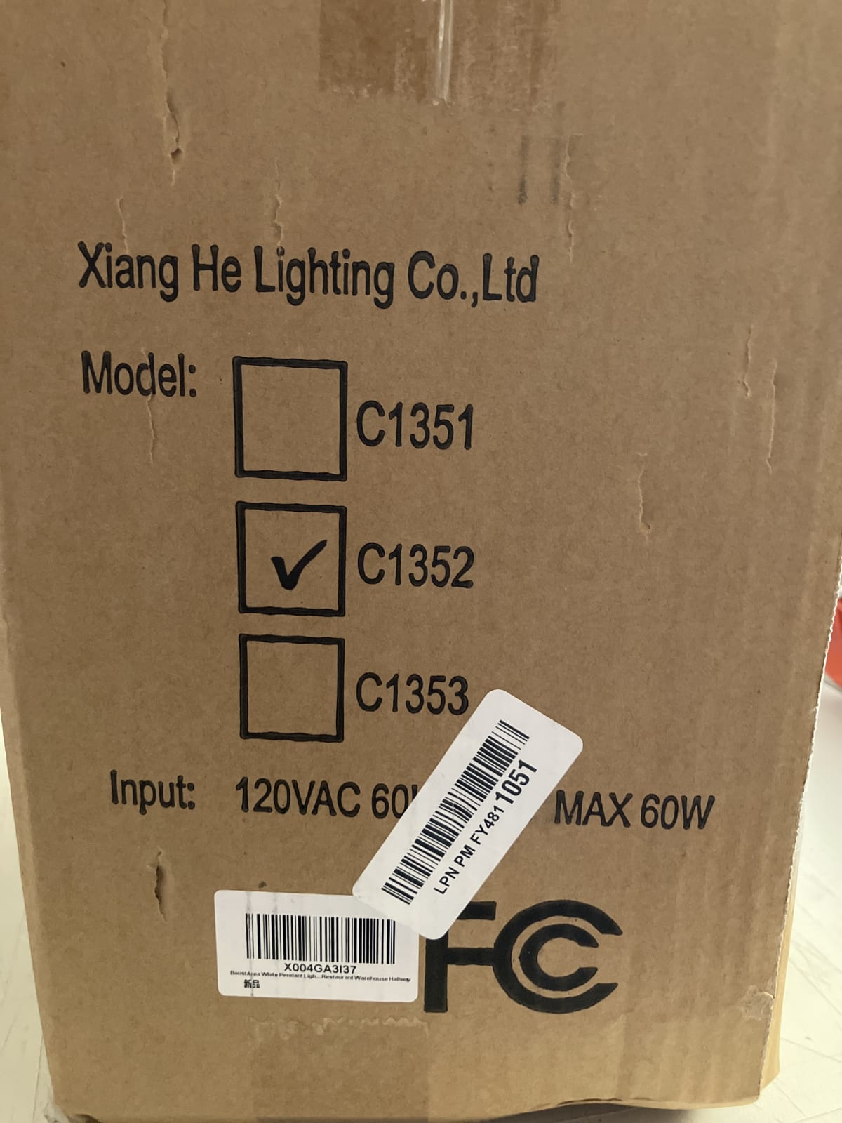 BoostArea White Pendant Light - 10.6" Large Metal Shade