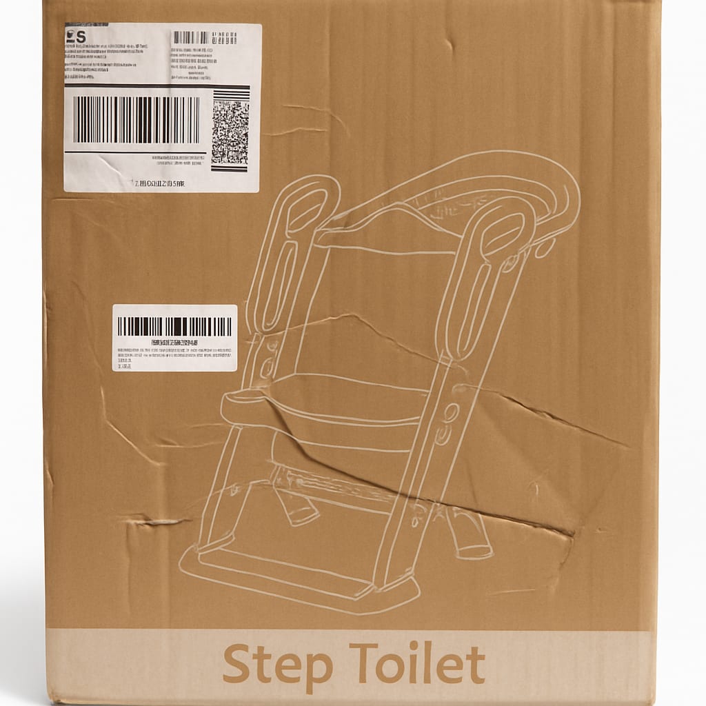 CheekKid White Potty Training Seat with Step Stool