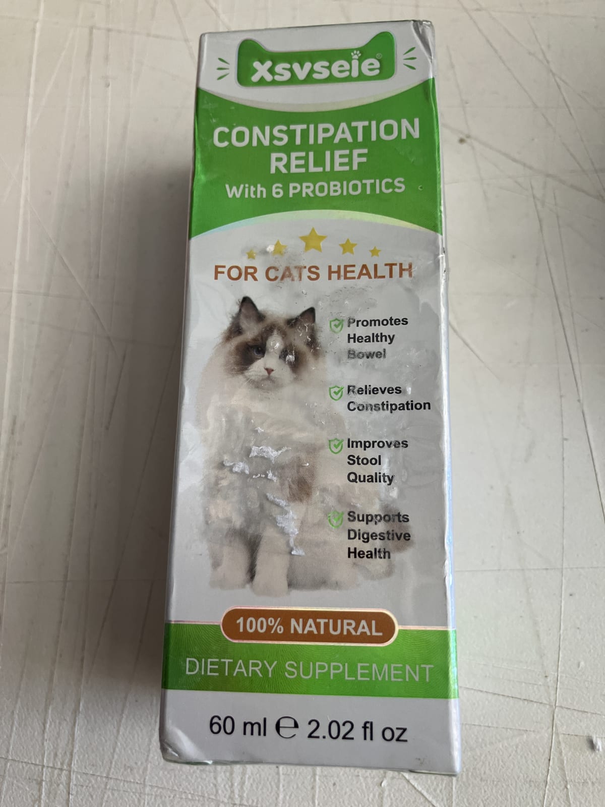 Xsvaie Constipation Relief for Cats with Probiotics - 60 ml