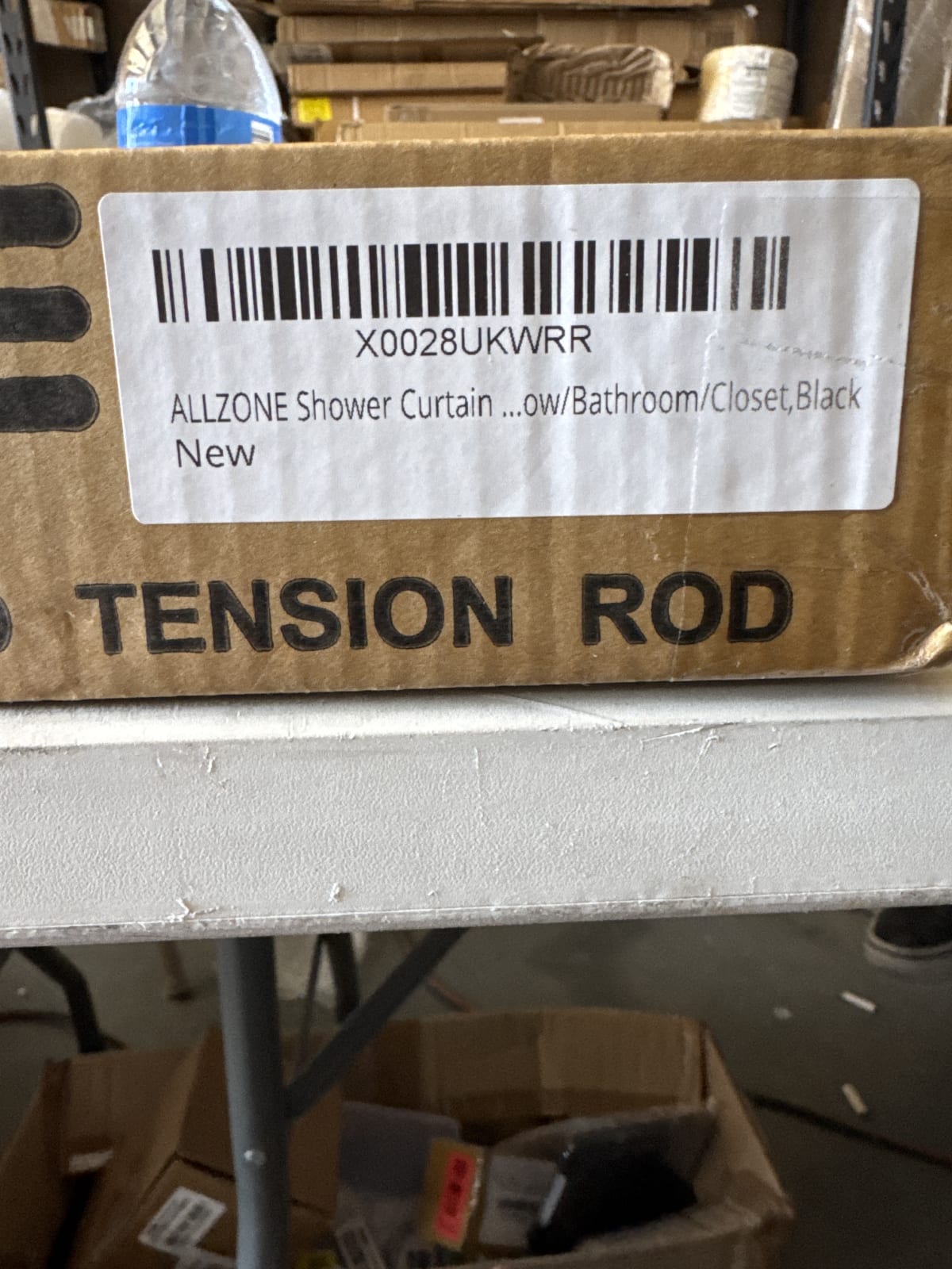 ALLZONE Tension Shower Curtain Rod - Black