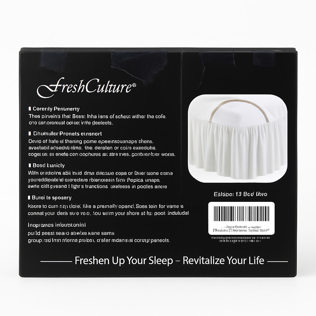 FreshCulture Ruffled Bed Skirt - Queen Size - White
