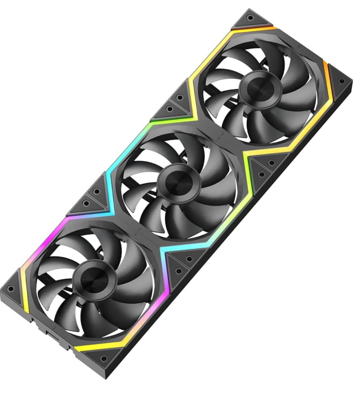 Jungle Leopard Galaxy Block RGB Fan (Black, 3 Pack)