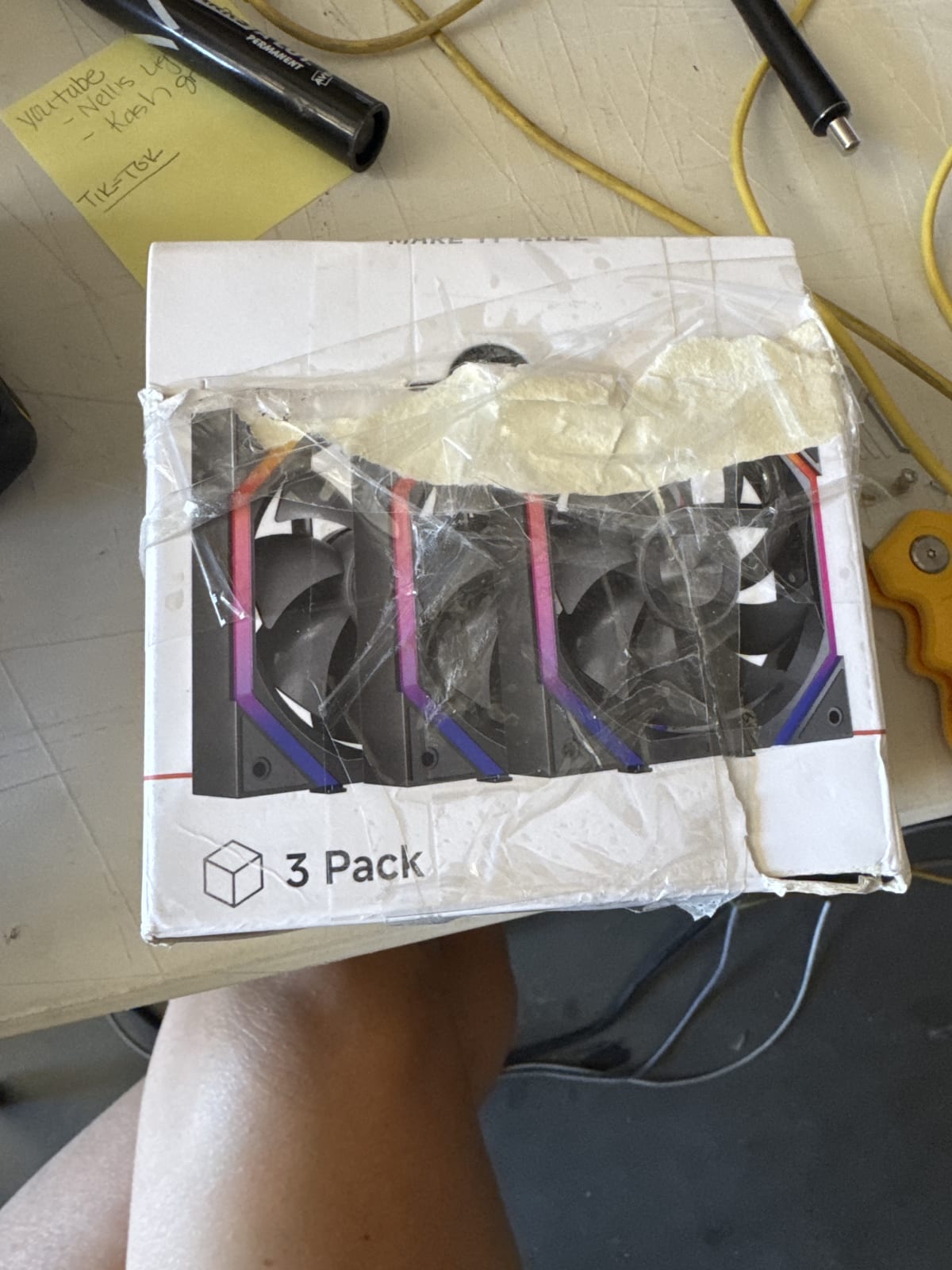 Jungle Leopard Galaxy Block RGB Fan (Black, 3 Pack)