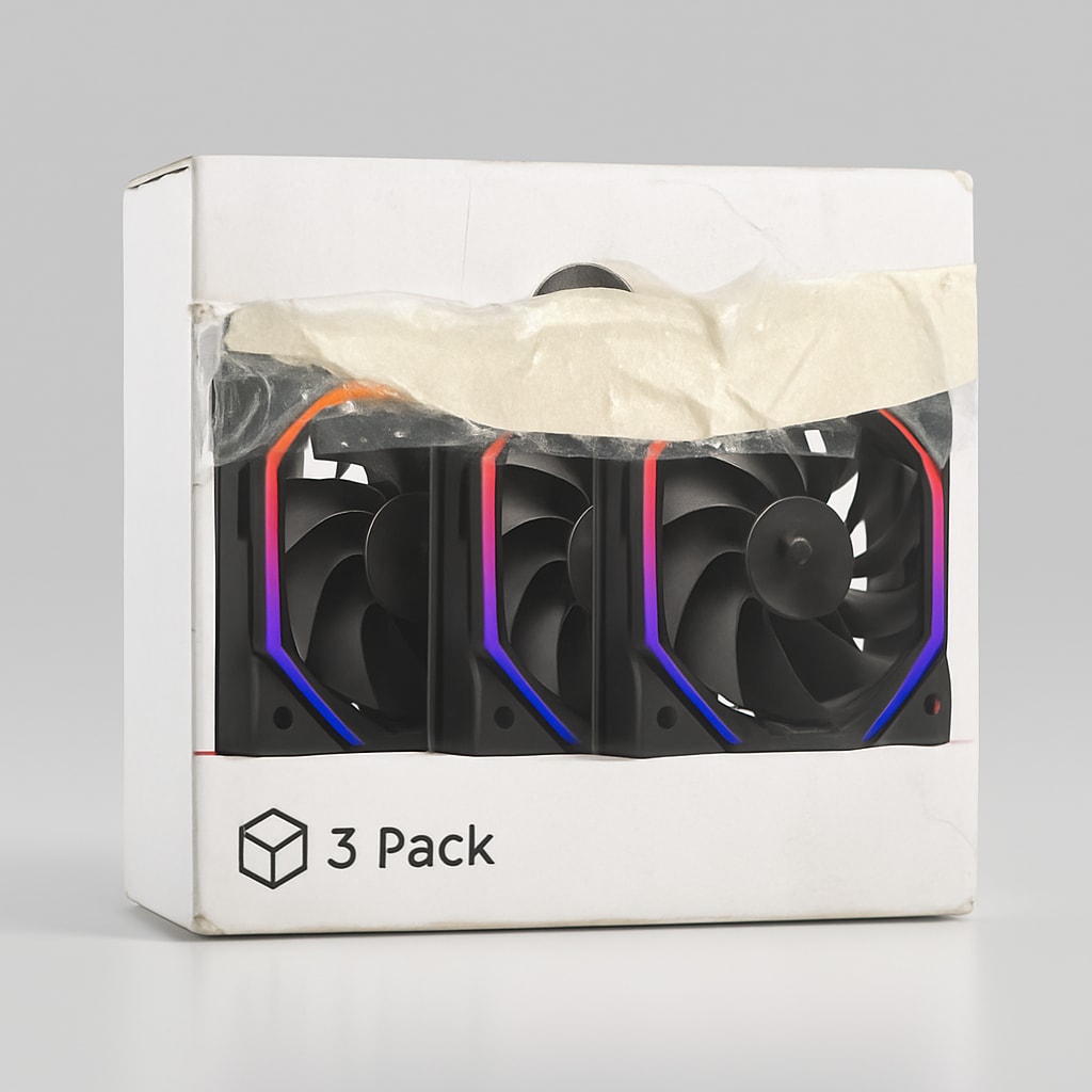 Jungle Leopard Galaxy Block RGB Fan (Black, 3 Pack)