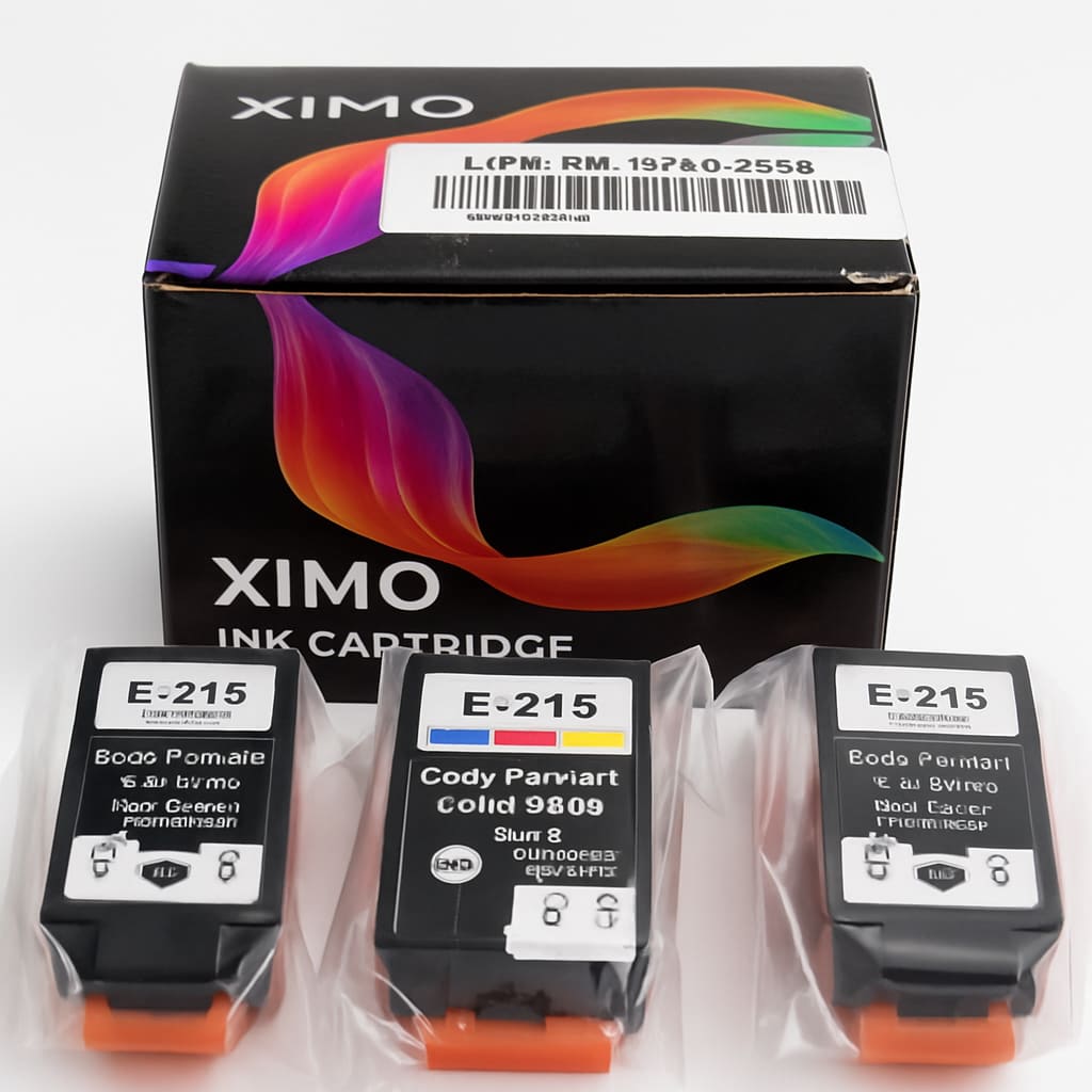 XIMO E-215 Ink Cartridge Set - Black & Color Pigment
