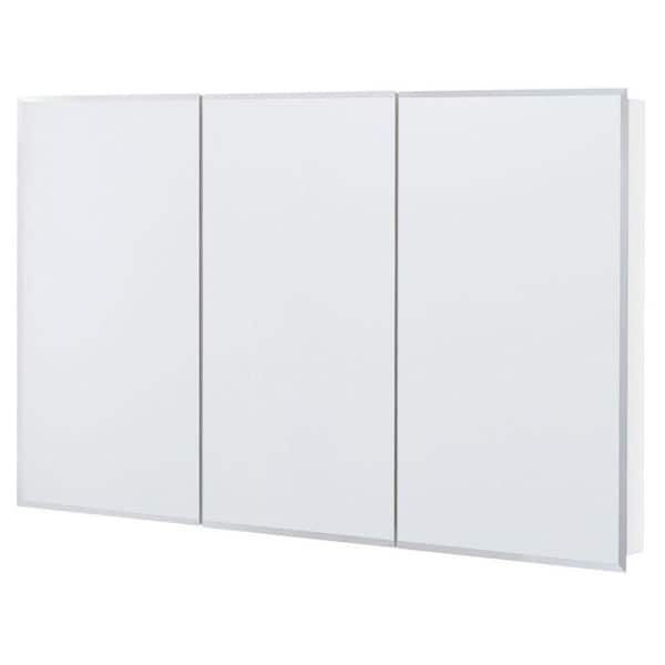Glacier Bay 48 in. x 30 in. Frameless Surface-Mount Bathroom Medicine Cabinet in White