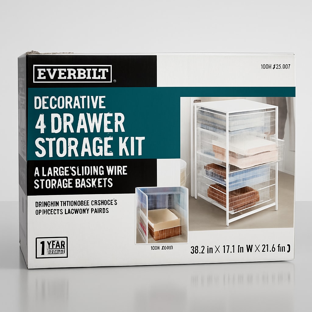 Everbilt Decorative 4 Drawer Storage Kit - White