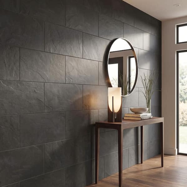 Genuine Stone Montauk Black Tile - 12" x 24"