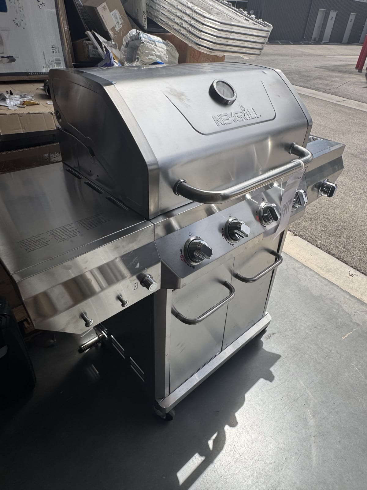 Nexgrill 4 Burner Stainless Steel Propane Gas Grill with Side Burner