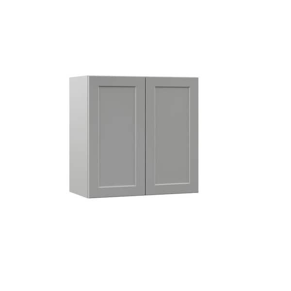 7 Piece Hampton Bay Designer Series Melvern Kitchen Cabinet Set In Heron Gray