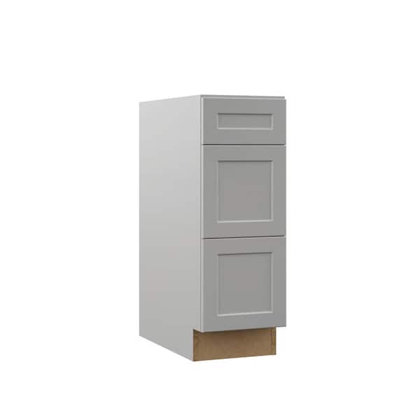 7 Piece Hampton Bay Designer Series Melvern Kitchen Cabinet Set In Heron Gray