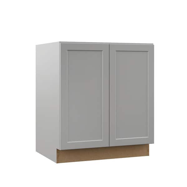 7 Piece Hampton Bay Designer Series Melvern Kitchen Cabinet Set In Heron Gray