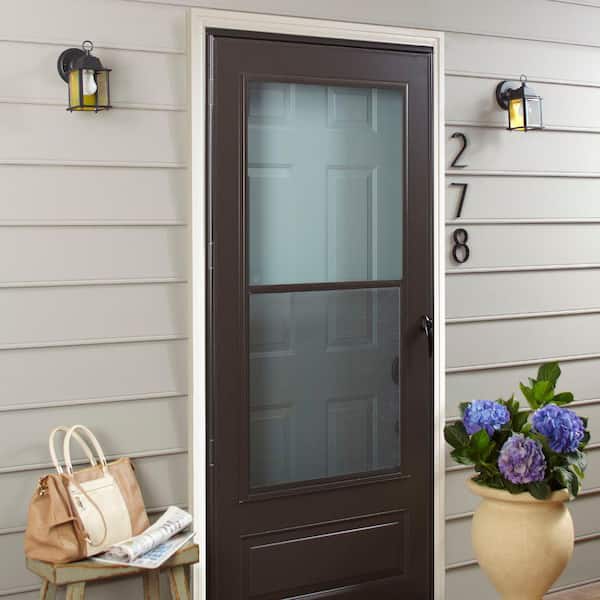 Andersen 200 Series 36" x 80" Bronze Storm Door with Clear Glass