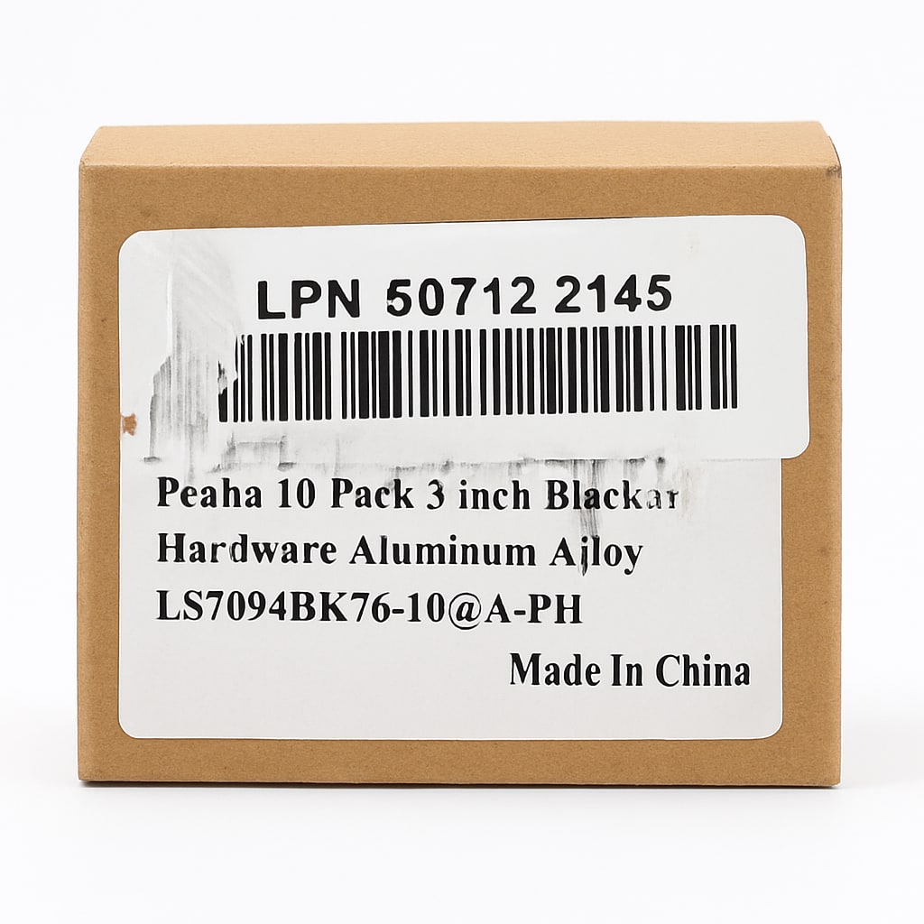 Peaha 10 Pack 3 Inch Black Corner Brackets Aluminum Alloy
