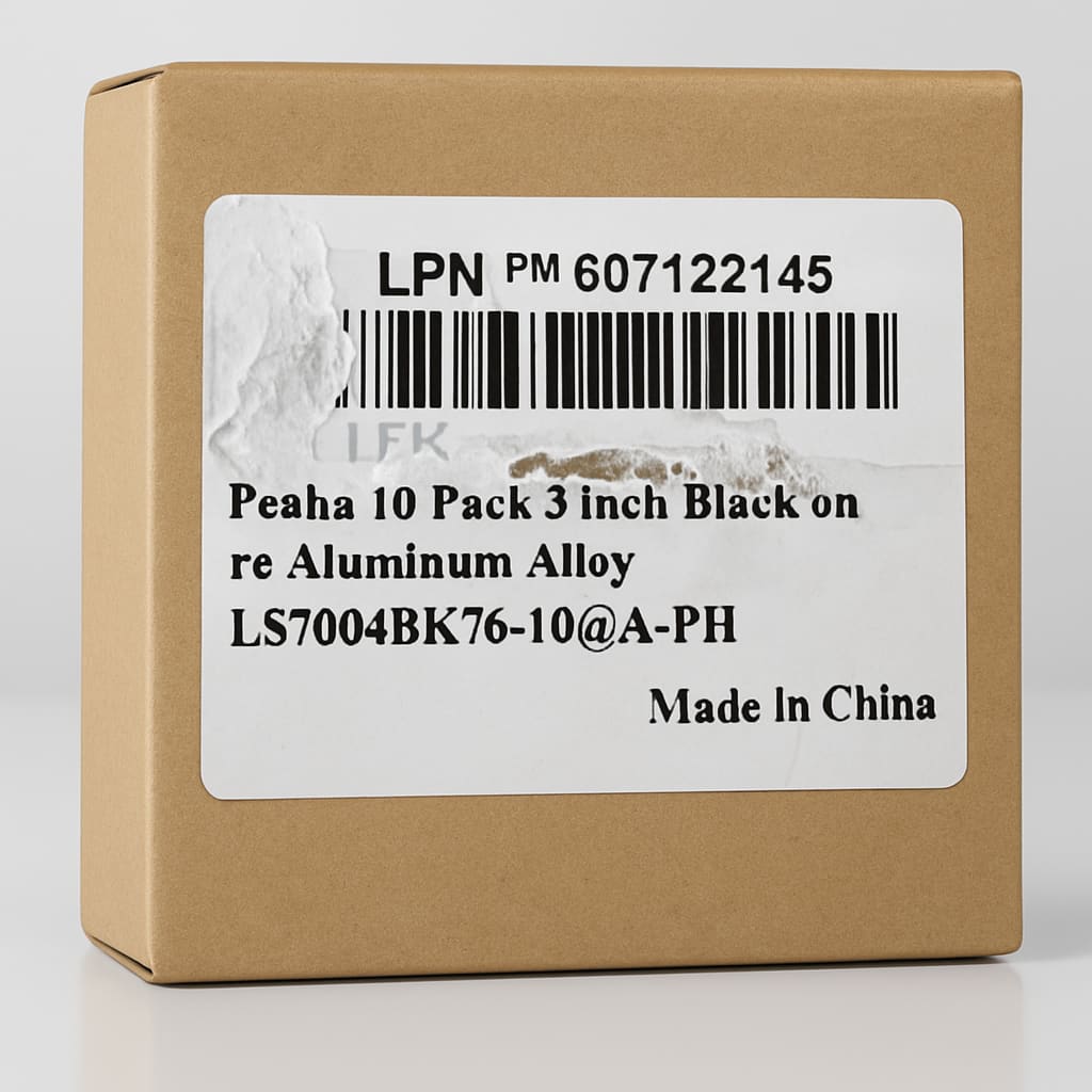 Peaha 10 Pack 3 Inch Black Corner Brackets Aluminum Alloy
