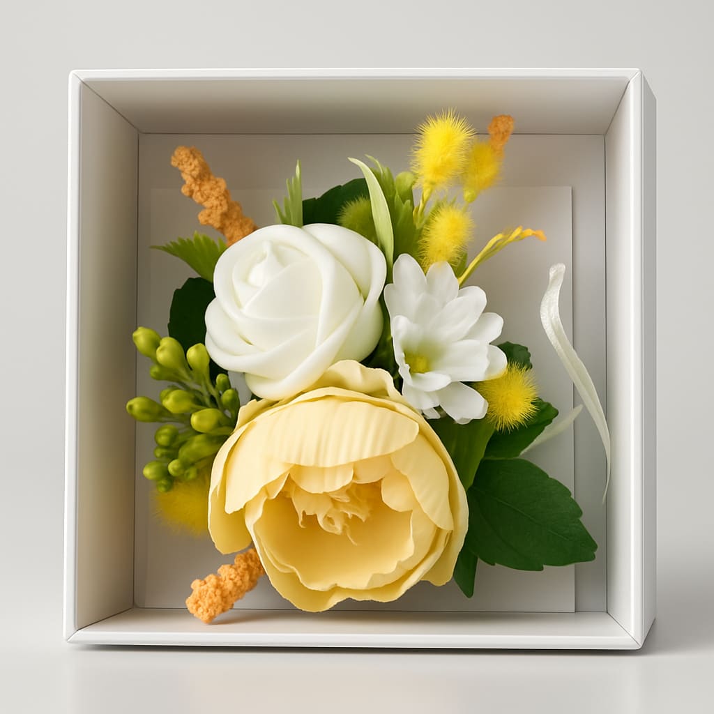 Ling's Moment Creamy Wedding Floral Arrangement