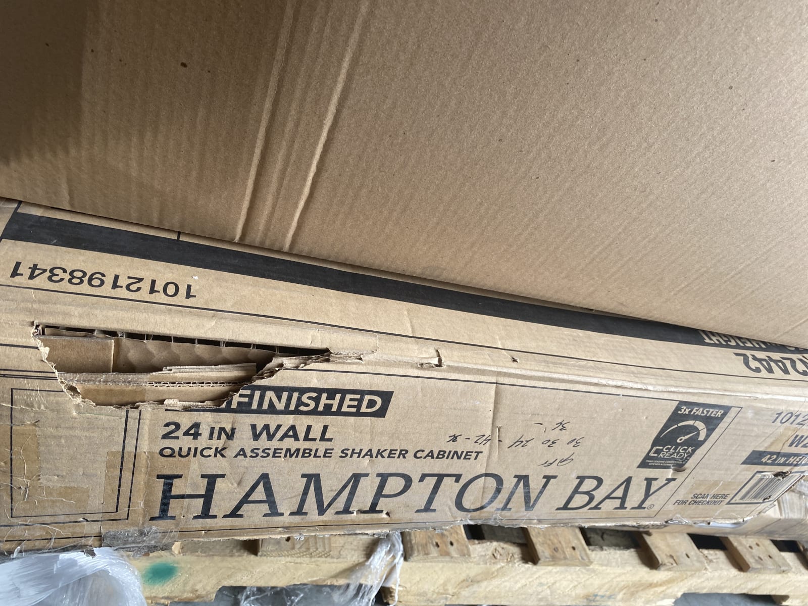 24 in. W x 12 in. D x 42 in. H Ready to Assemble Wall Kitchen Cabinet in Unfinished with CLICKREADY Technology