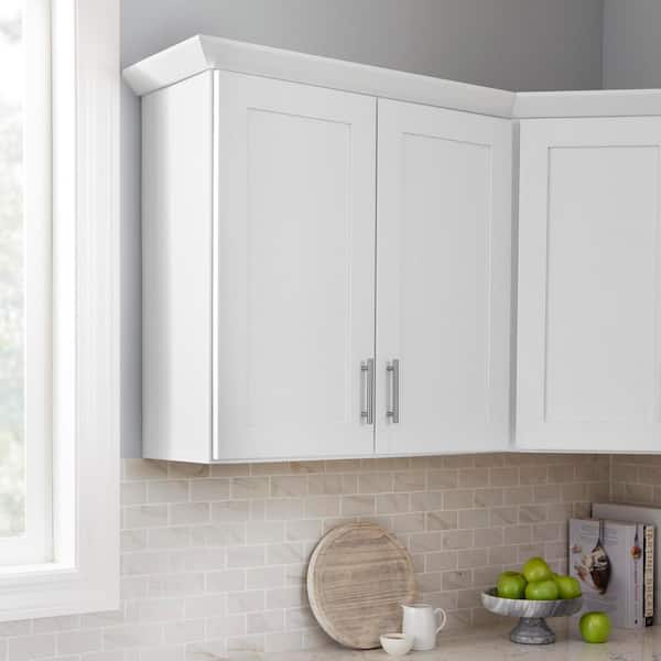 Avondale 30 in. W x 12 in. D x 36 in. H Ready to Assemble Plywood Shaker Wall Kitchen Cabinet in Alpine White