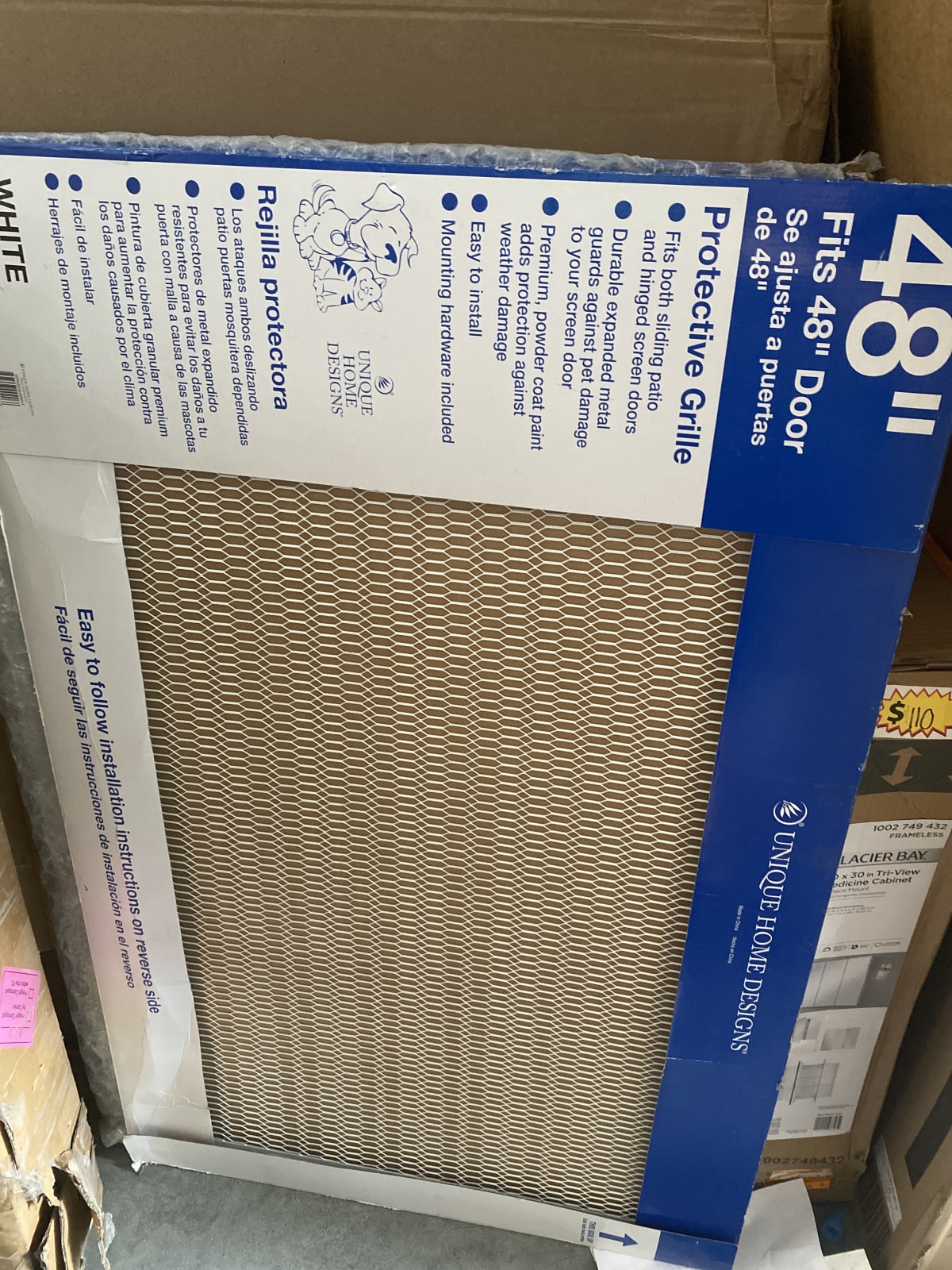 Unique Home Designs 48" Protective Grille for Doors