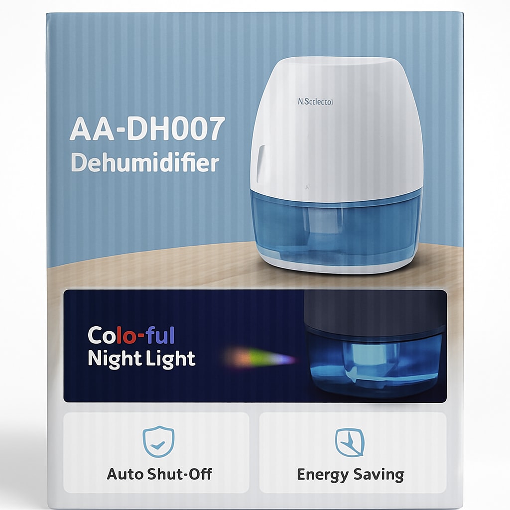 AlohaAir AA-DH001 Dehumidifier with Colorful Night Light