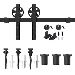Winsoon 4ft 1.22m Barn Door Hardware Kit -Black