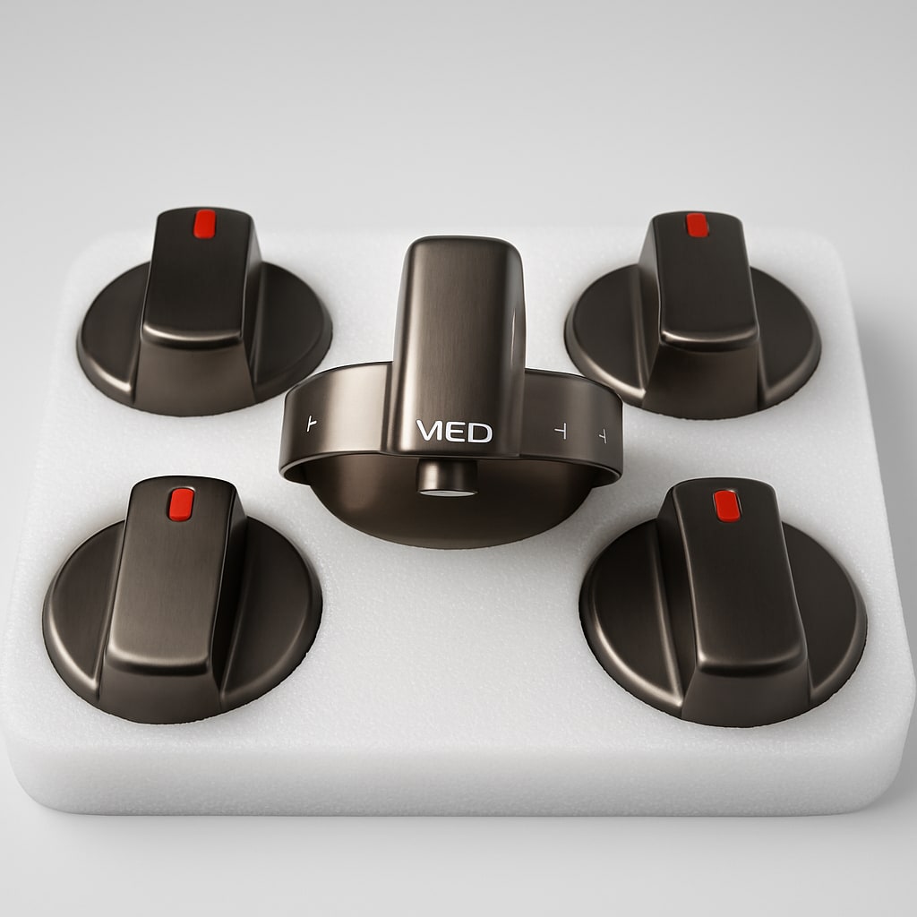 Medi-Set Kitchen Knob Set - 5-Piece Stainless Steel
