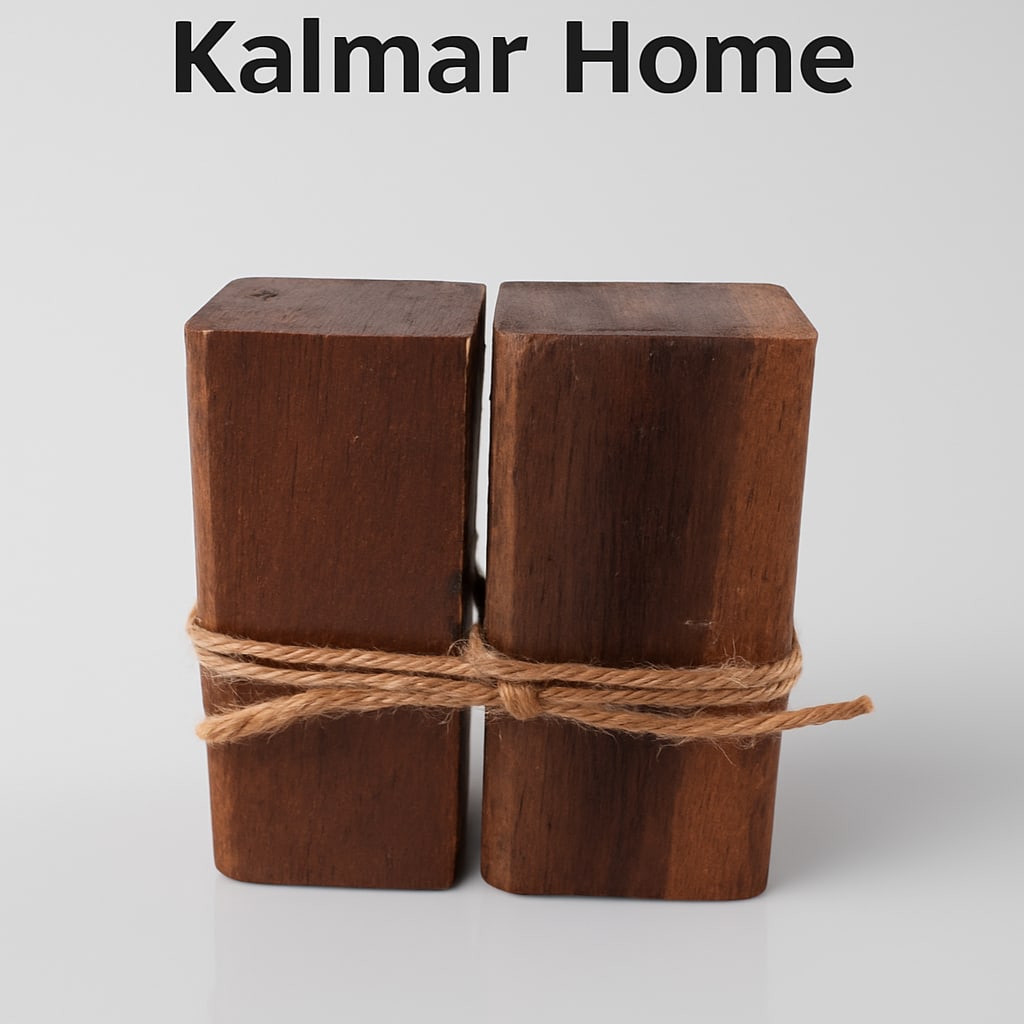 Kalmar Home Decorative Wooden Pillars - Set of 2