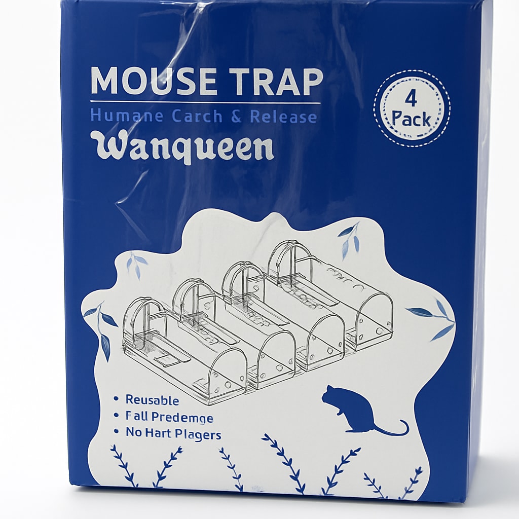 Wanqueen Humane Catch & Release Mouse Trap - 4 Pack