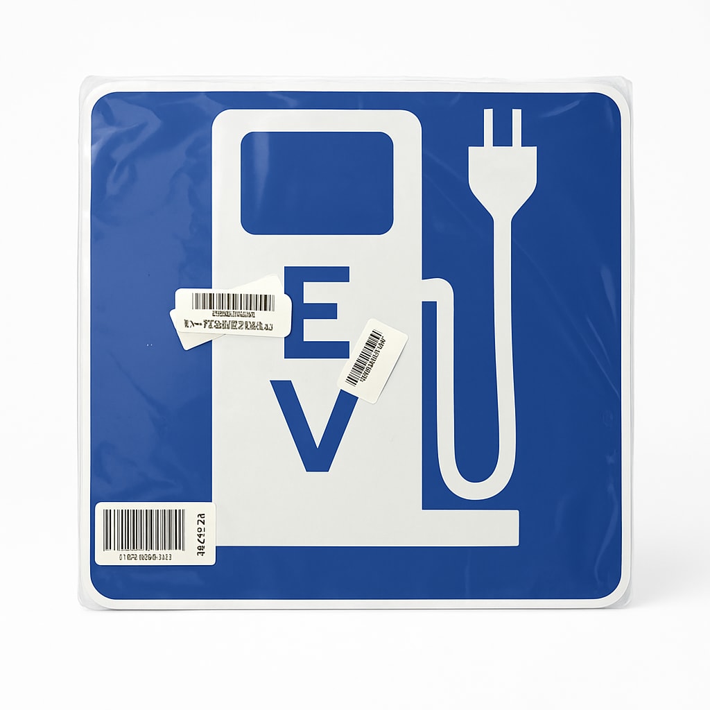 Electric Vehicle Charging Station Sign - Durable Outdoor Use
