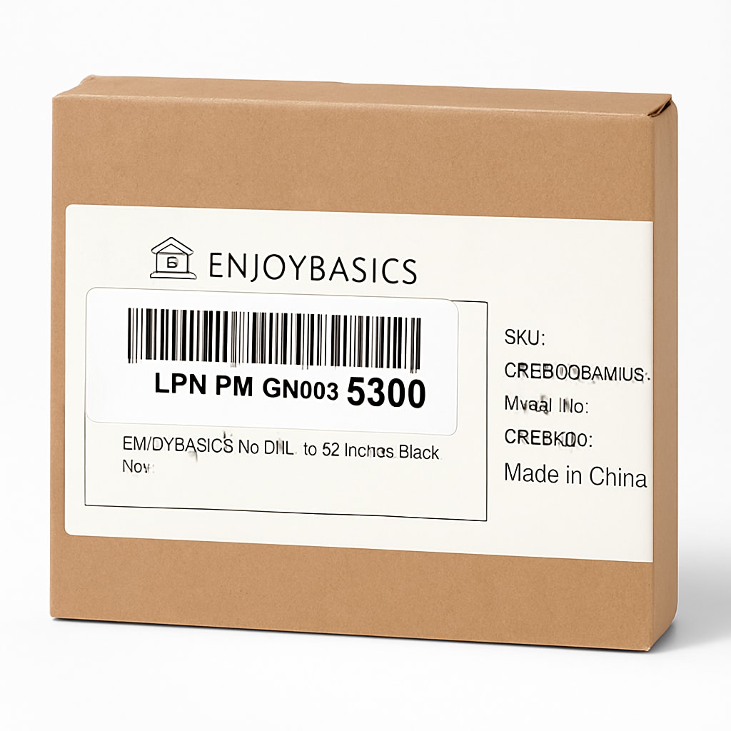 EnjoyBasics No Drill Curtain Rod - 52 Inches, Black