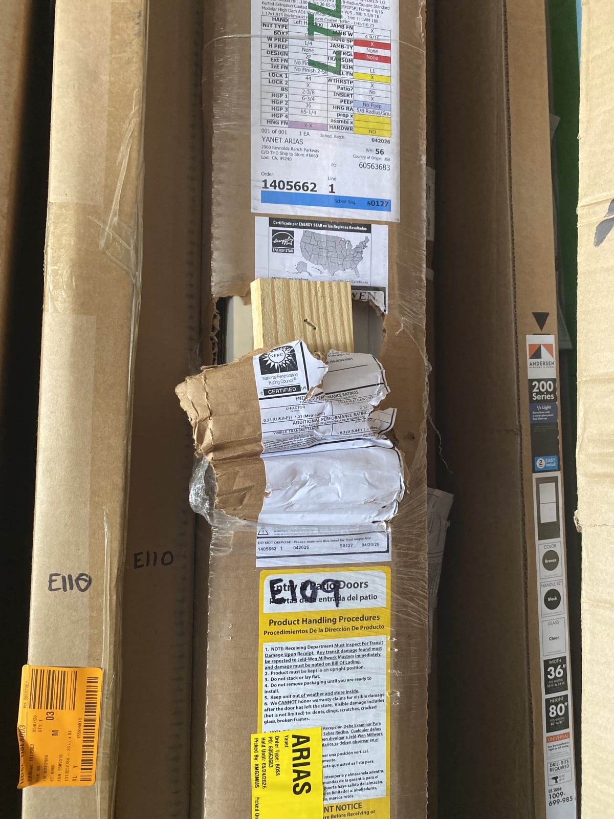 36x80 LH FG Craftsman Door