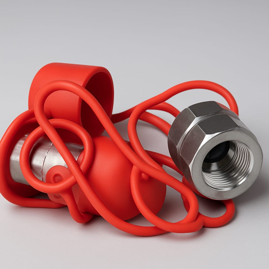 ISO 16028 Quick Connect Couplings Set with Red Caps