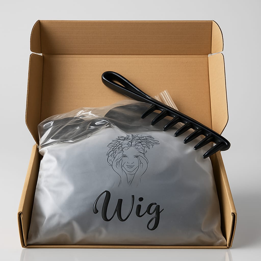 Stylish Synthetic Wig short brown curly with Comb - Perfect for Everyday Wear
