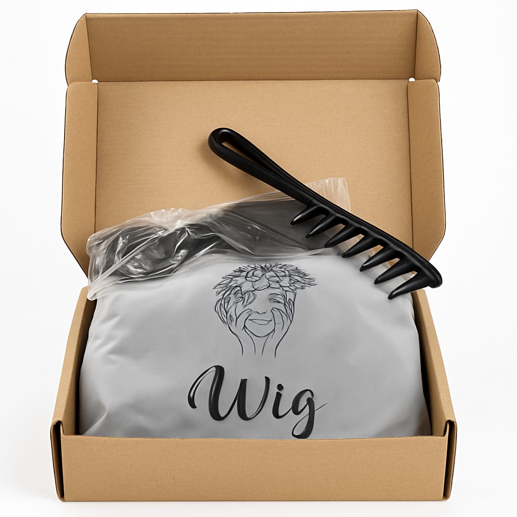 Stylish Synthetic Wig short brown curly with Comb - Perfect for Everyday Wear