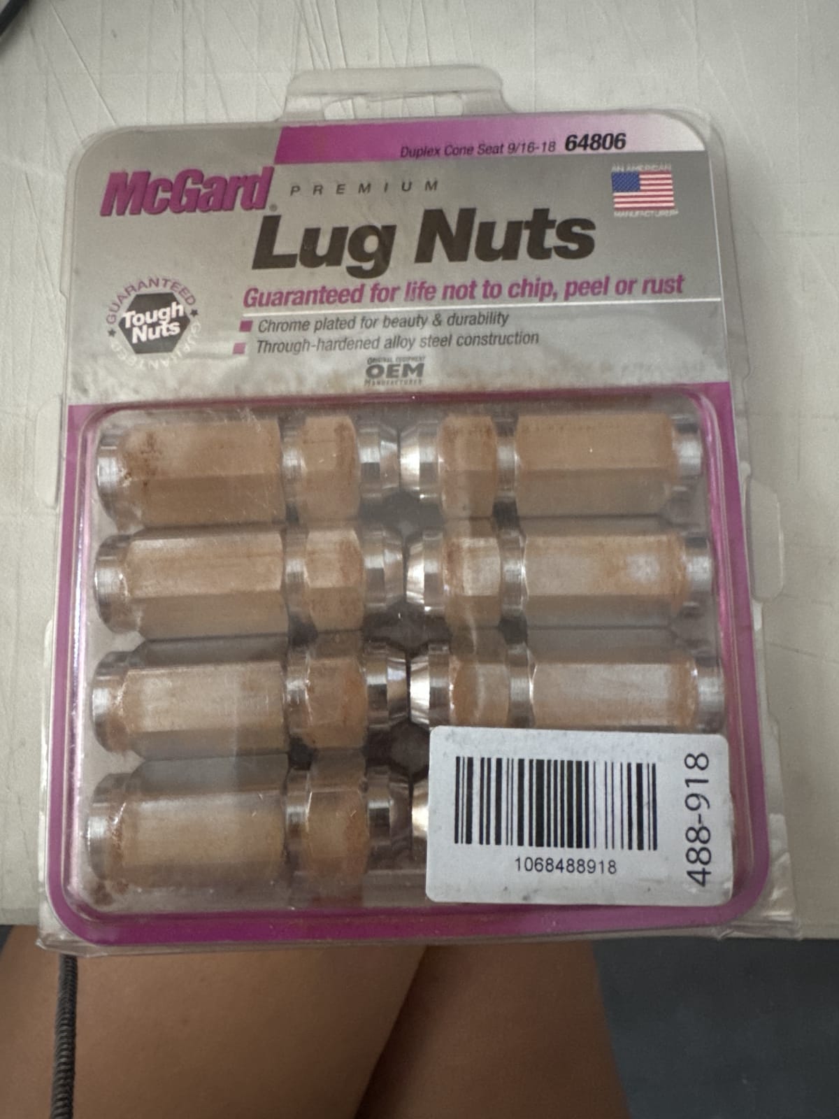 McGard Premium Lug Nuts 9/16-18 - Durable Chrome Plated