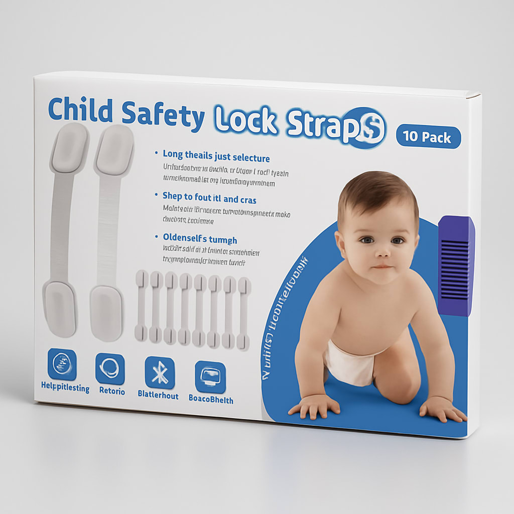 Child Safety Lock Straps - 10 Pack